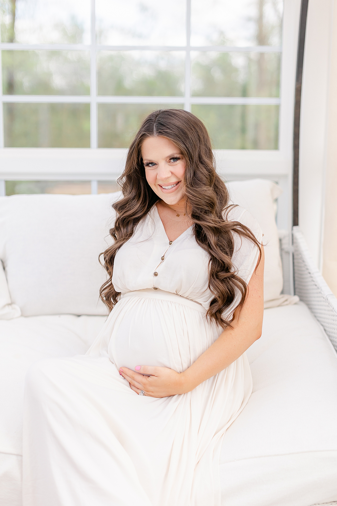 during their Charlotte NC Greenhouse Maternity Session | Image by Chrissy Winchester 