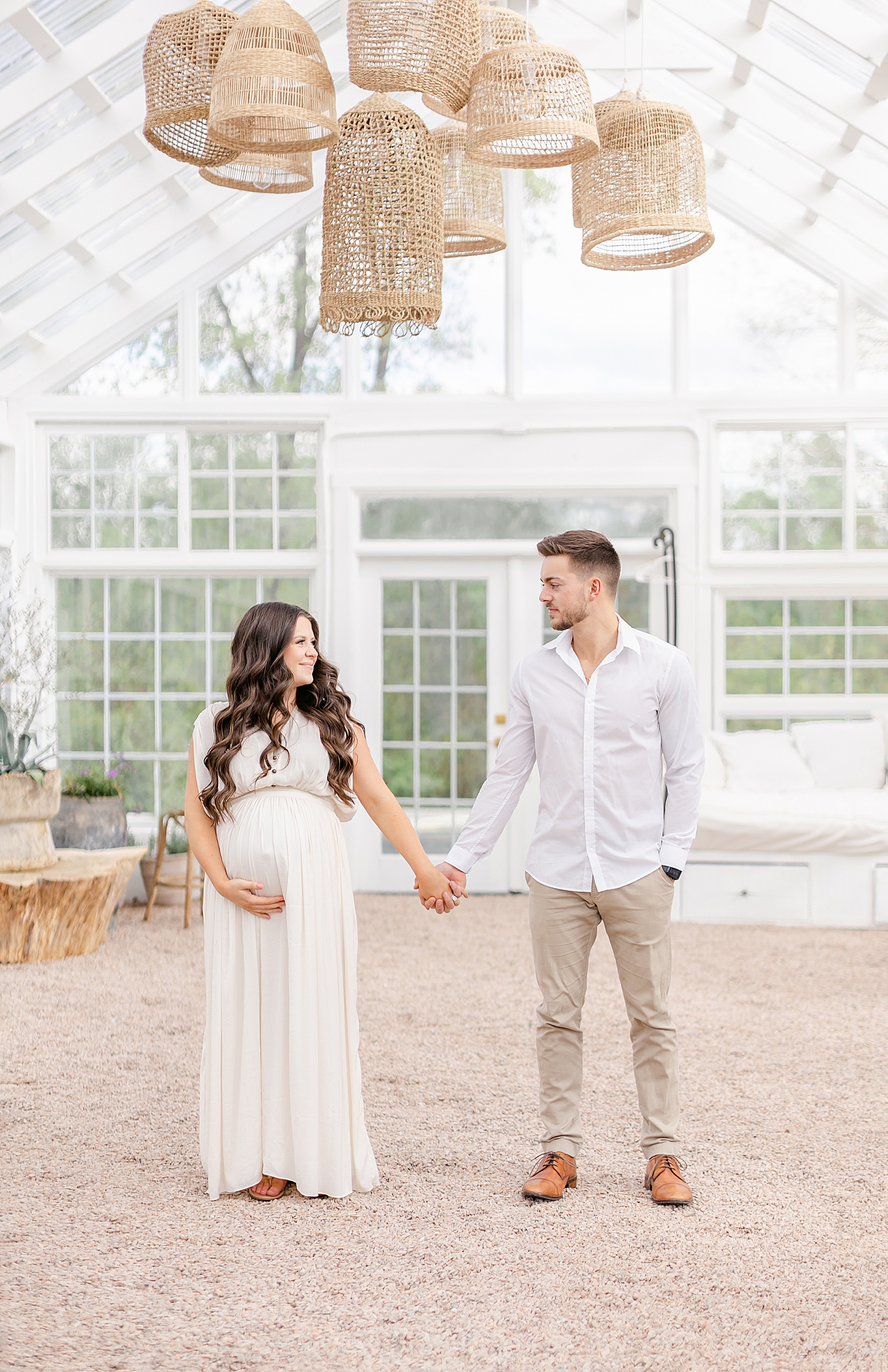 during their Charlotte NC Greenhouse Maternity Session | Image by Chrissy Winchester 