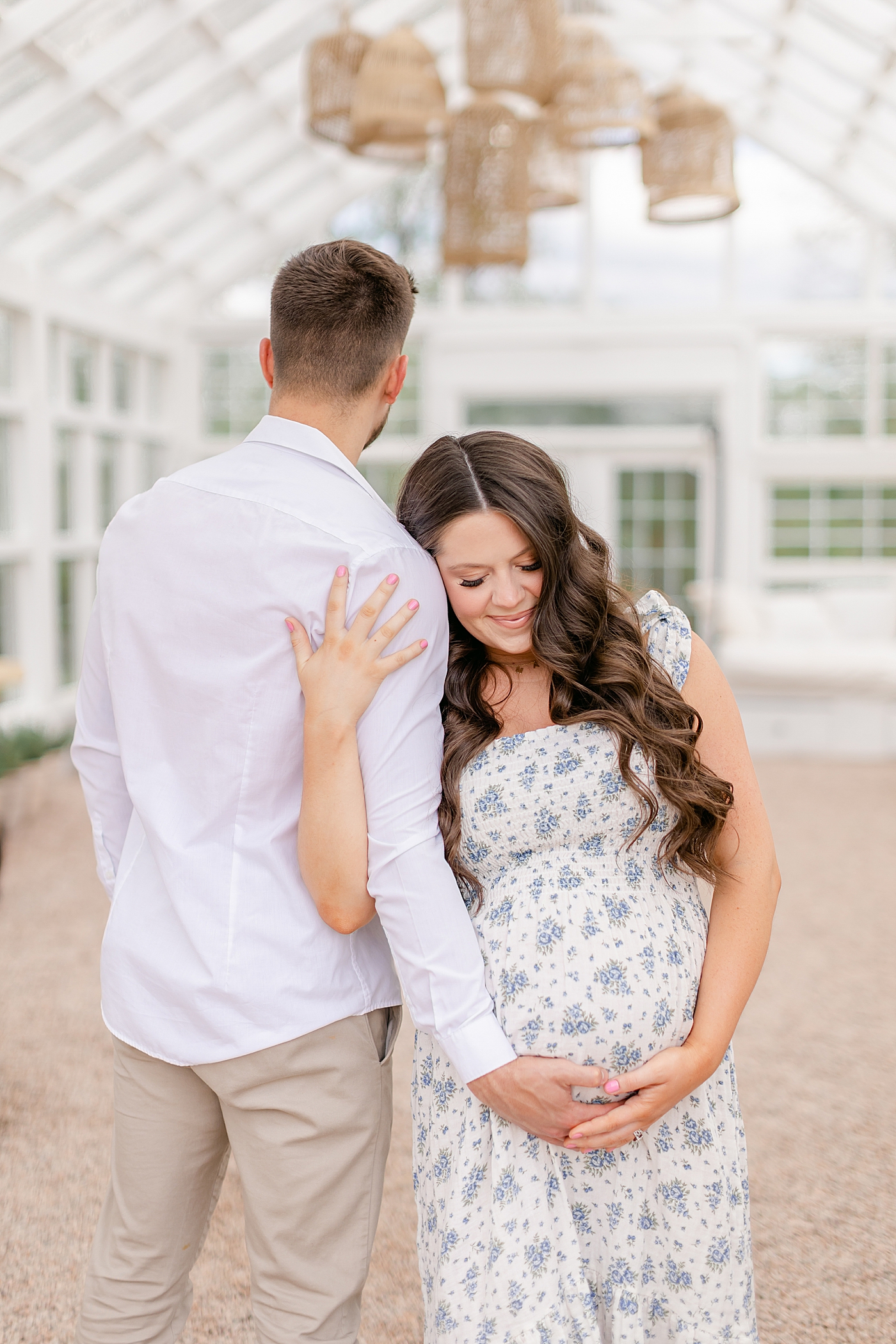 during their Charlotte NC Greenhouse Maternity Session | Image by Chrissy Winchester 