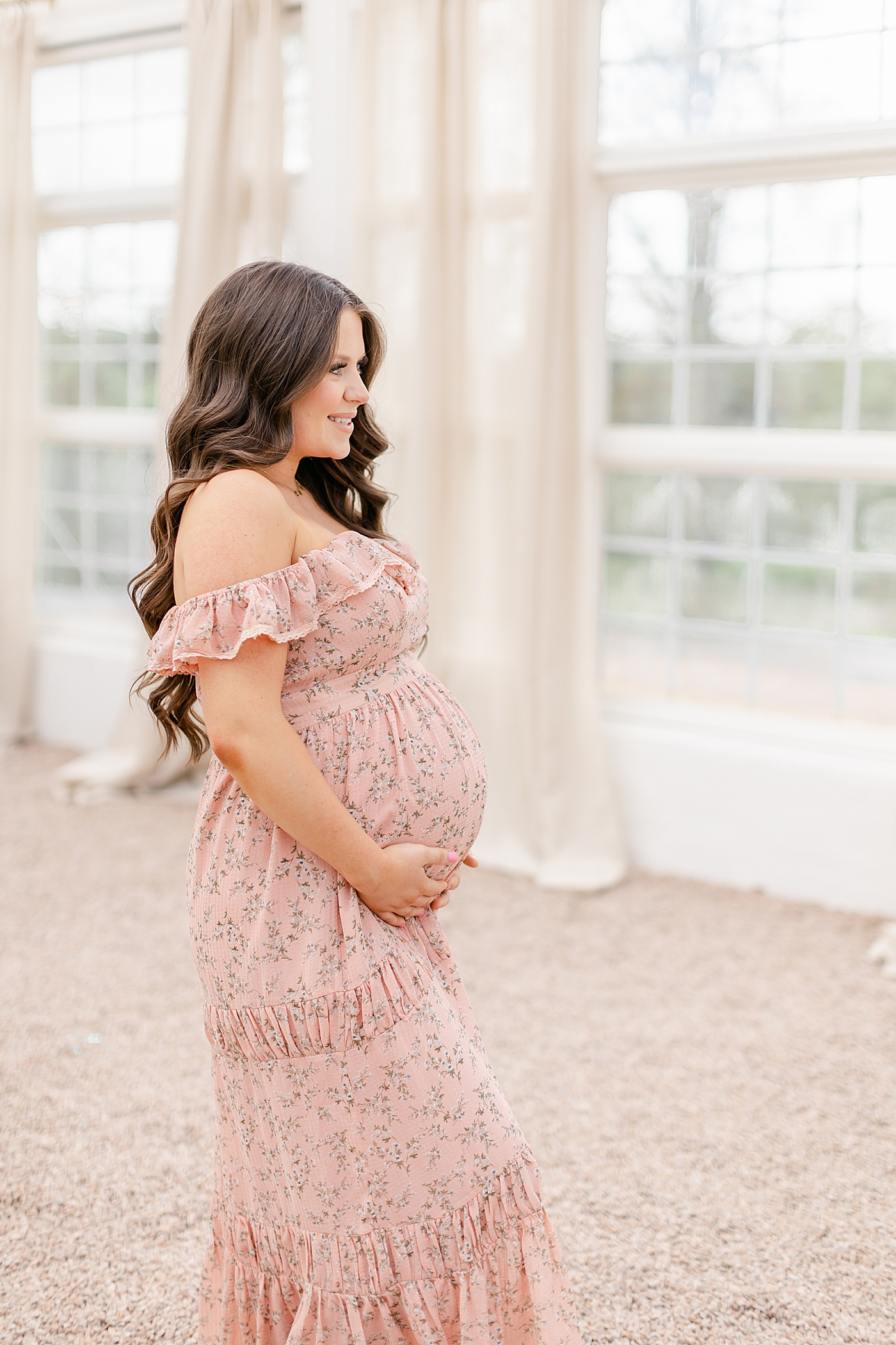 during their Charlotte NC Greenhouse Maternity Session | Image by Chrissy Winchester 