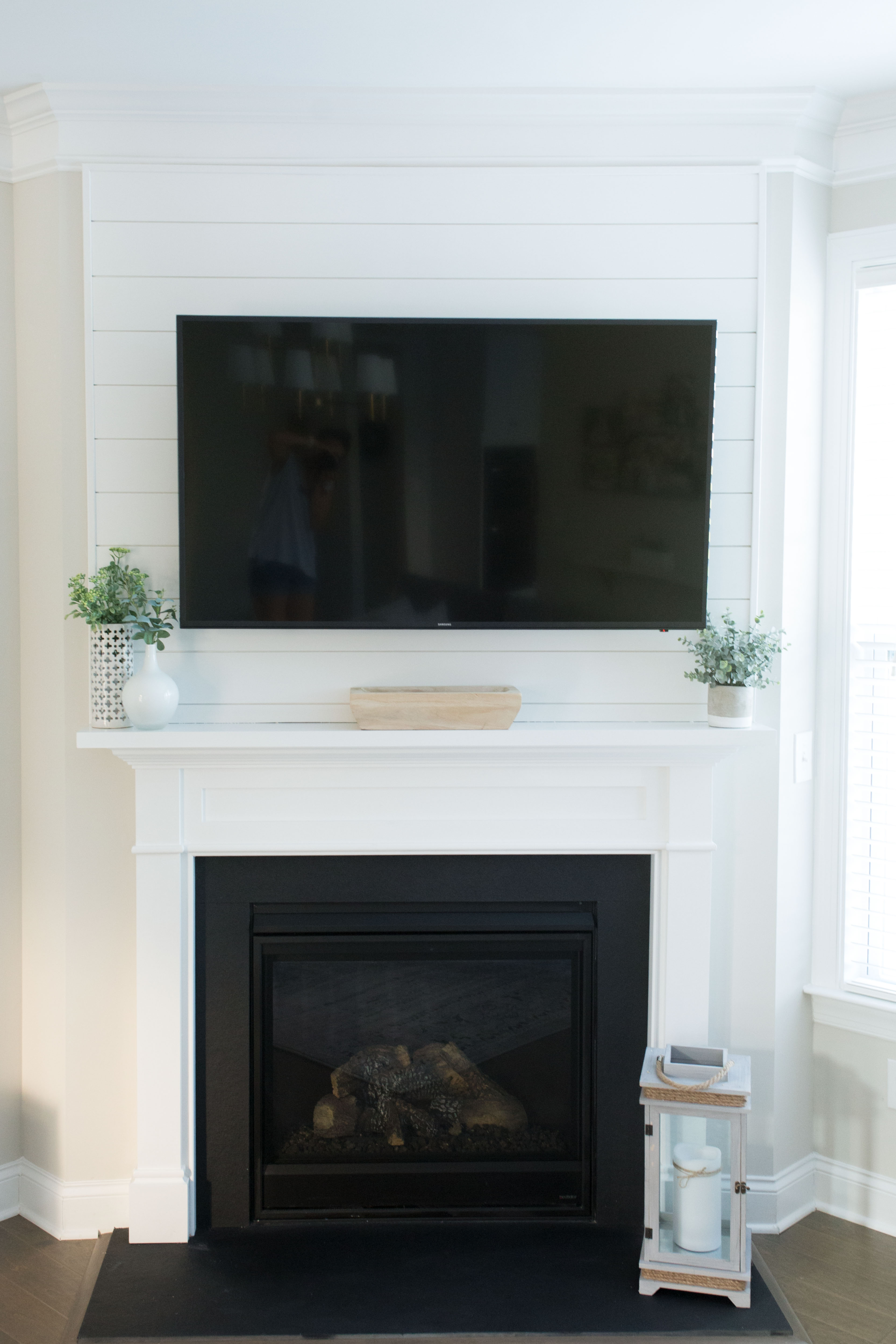 2 Story Fireplace Shiplap - Fireplace World